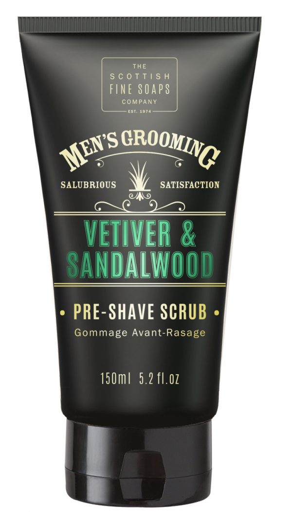 Men's Grooming Vetiver & Sandalwood Pre Shave Scrub 150ml