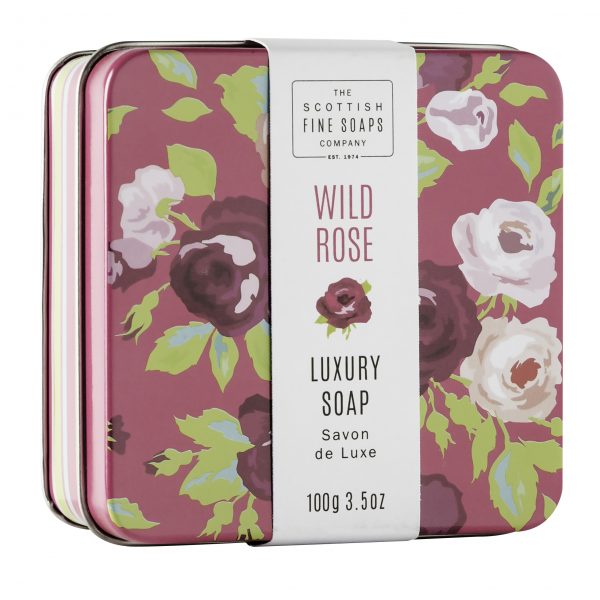 Floral Wild Rose Soap in a Tin