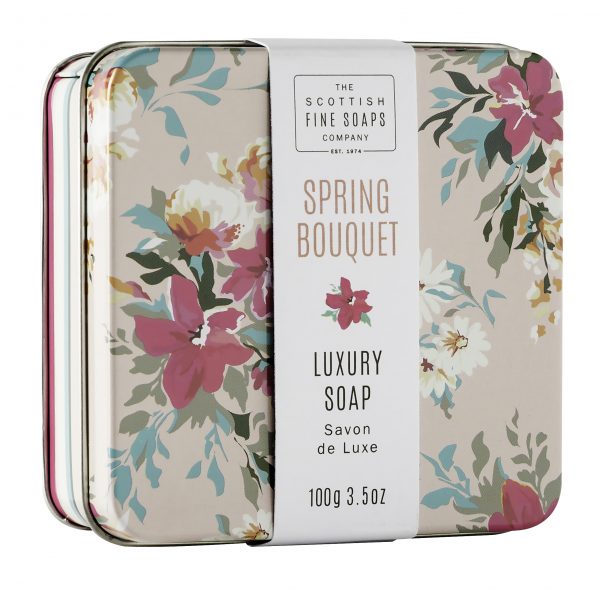 Floral Spring Bouquet Soap in a Tin