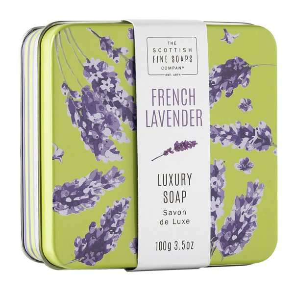 Floral French Lavender Soap in a Tin
